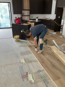 Installing hardwood floor in kitchen