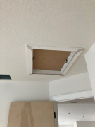 Attic access installed in secondary bedroom