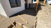 Road base under rear patio