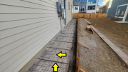 Steel rebar & mesh in east sidewalk