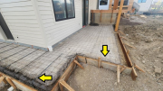 Steel rebar & mesh in rear studio patio 