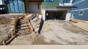 Stairs to front porch are formed