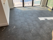 Solarium tile grouted