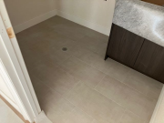 Laundry tile floor grouted