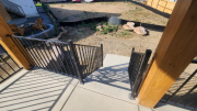 Stair railings on rear covered porch