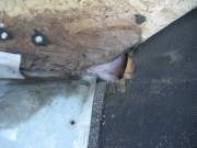 Insulation showing through hole