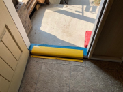 New entry door threshold protection